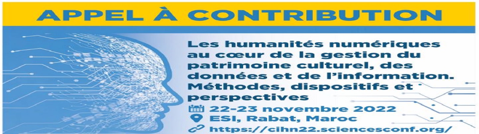 1ère édition de la conférence internationale « Humanités numériques » (CIHN22)
