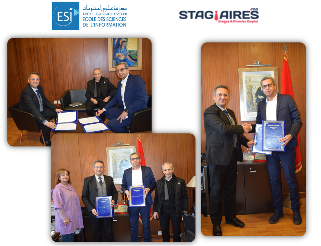 Agreement signed between the School of Information Sciences (ESI) and Stagiaires.ma to boost student employability